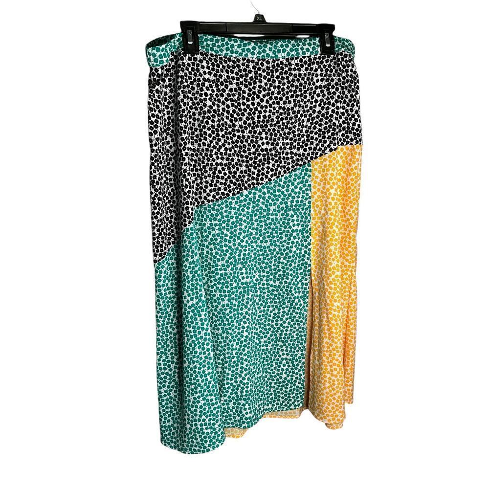 Popsugar Sunny Days Skirts‎ Midi Pullover Colorblock Floral Multicolor Womens XL